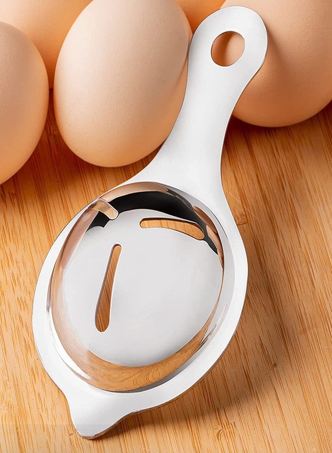 Trifecta Stainless Steel Egg White Separator Tools Eggs Yolk Filter Gadgets Kitchen Accessories Separating Funnel Spoon Egg Divider Tool Breakfast Kitchen Tool Sieve Filter Egg Sieve (1) - Image 4